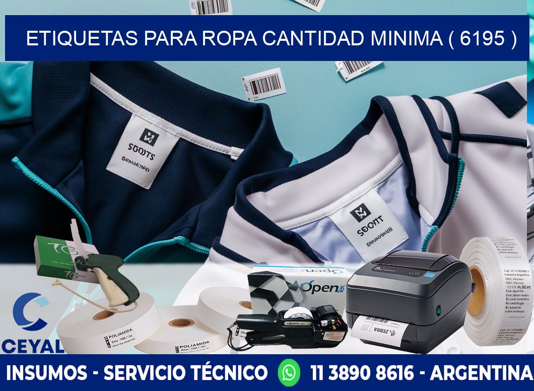 ETIQUETAS PARA ROPA CANTIDAD MINIMA ( 6195 )