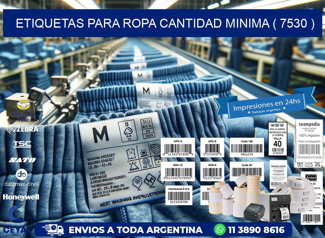 ETIQUETAS PARA ROPA CANTIDAD MINIMA ( 7530 )