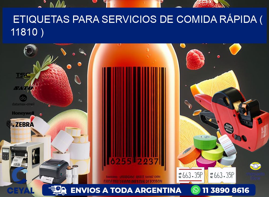 ETIQUETAS PARA SERVICIOS DE COMIDA RÁPIDA ( 11810 )