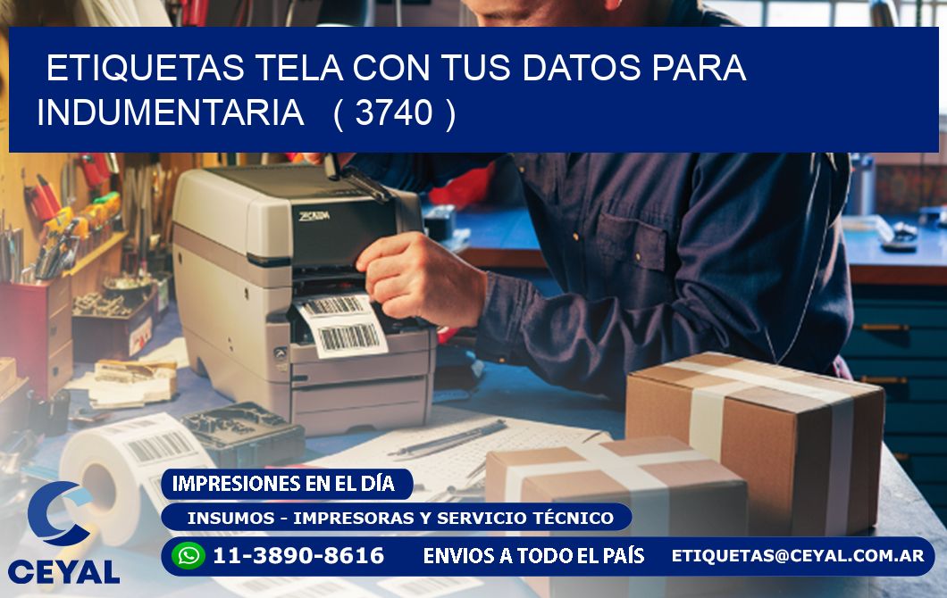 ETIQUETAS TELA CON TUS DATOS PARA INDUMENTARIA   ( 3740 )