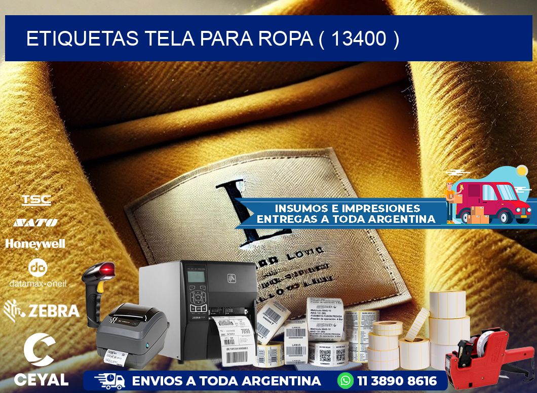 ETIQUETAS TELA PARA ROPA ( 13400 )