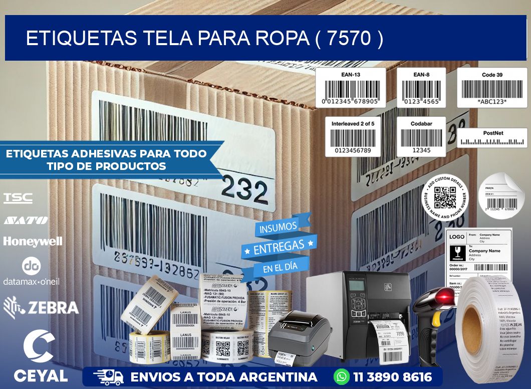 ETIQUETAS TELA PARA ROPA ( 7570 )