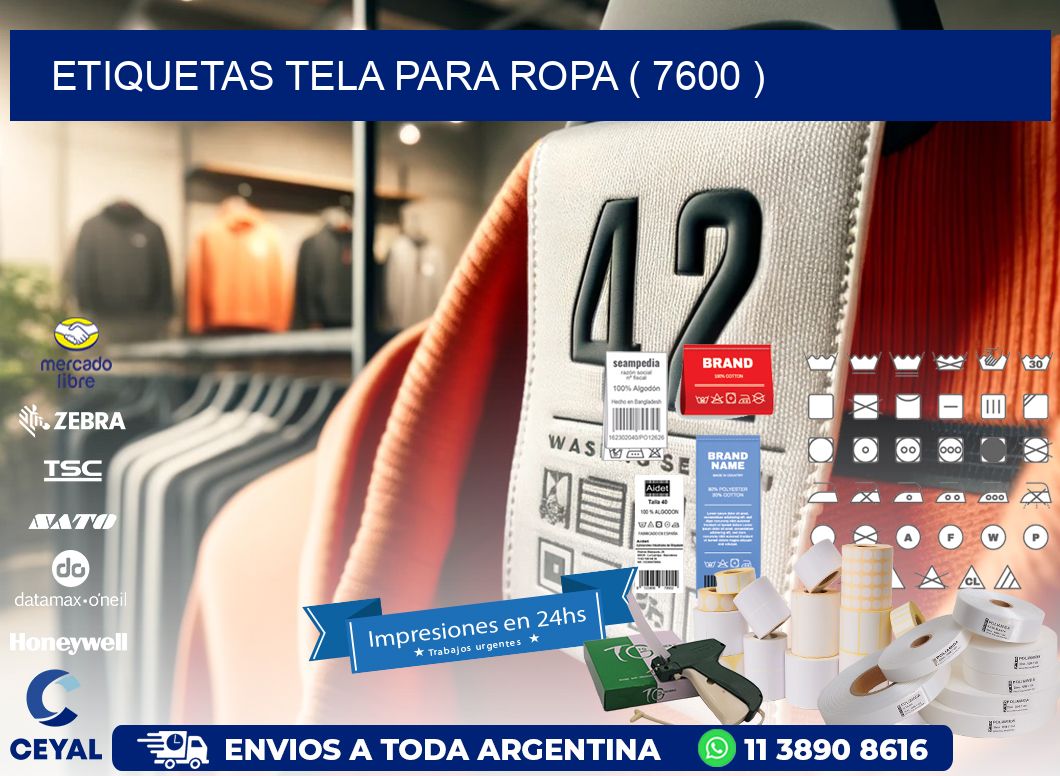 ETIQUETAS TELA PARA ROPA ( 7600 )