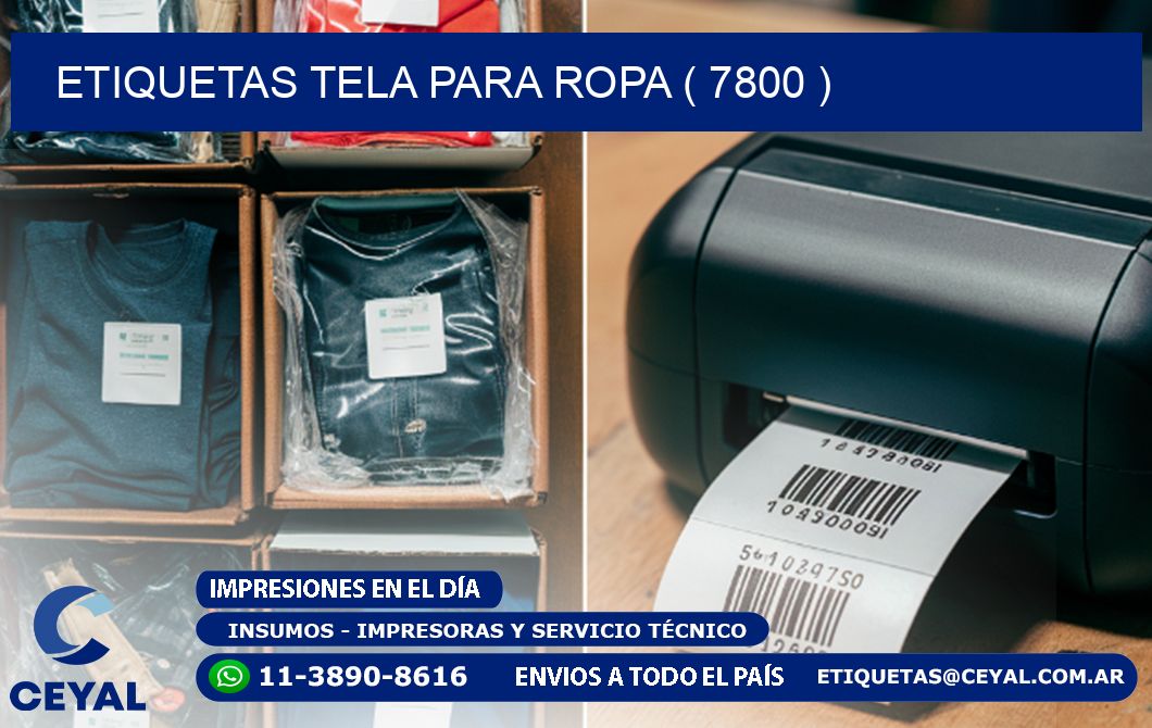 ETIQUETAS TELA PARA ROPA ( 7800 )