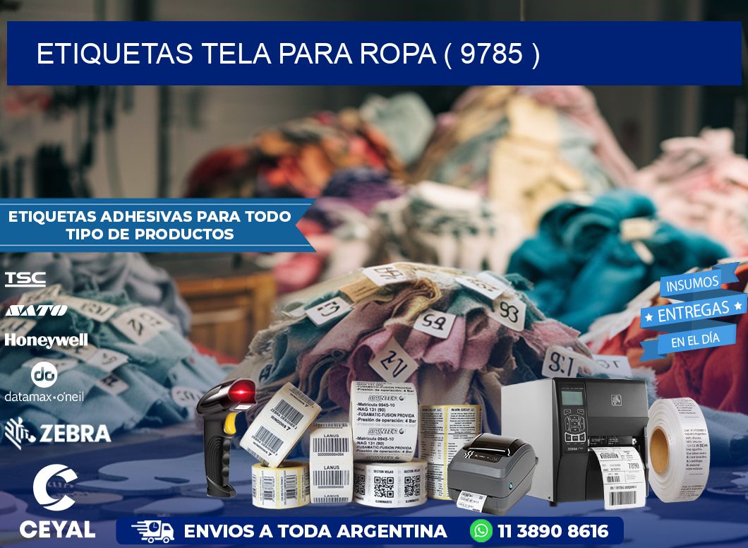 ETIQUETAS TELA PARA ROPA ( 9785 )