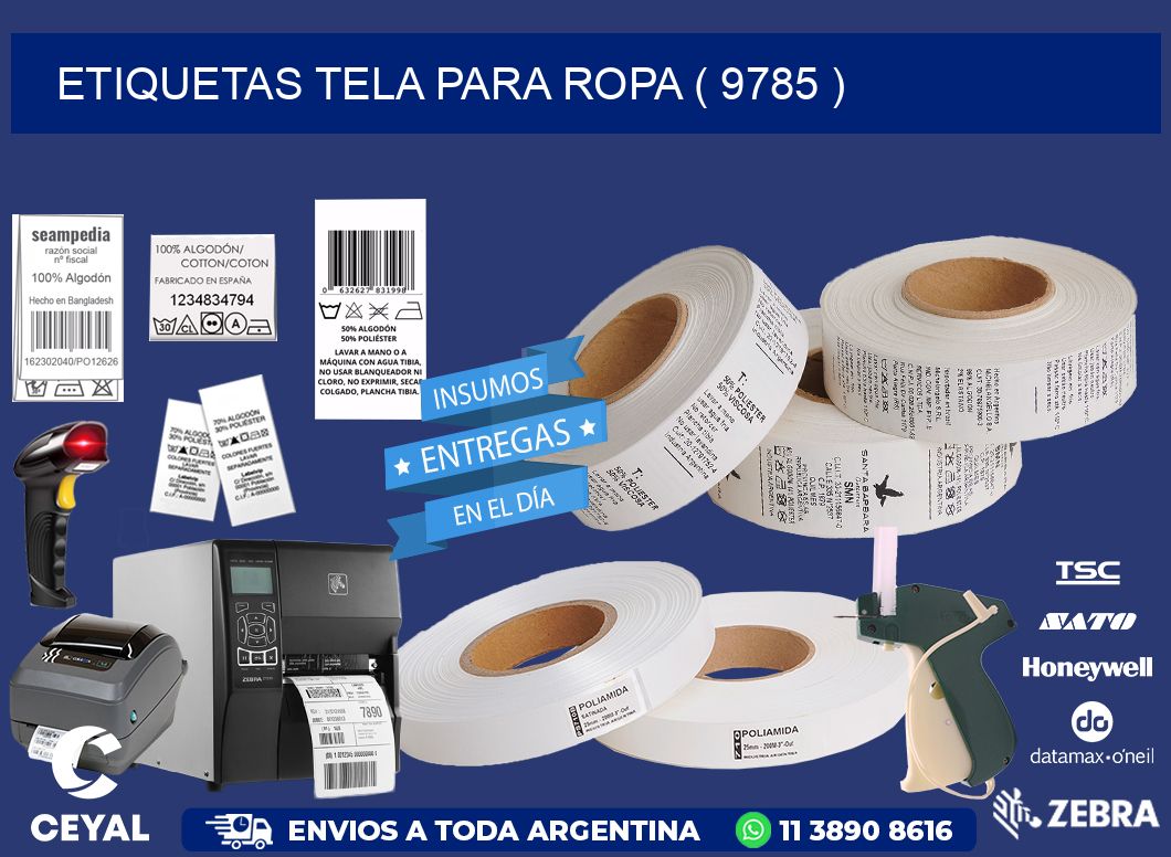 ETIQUETAS TELA PARA ROPA ( 9785 )