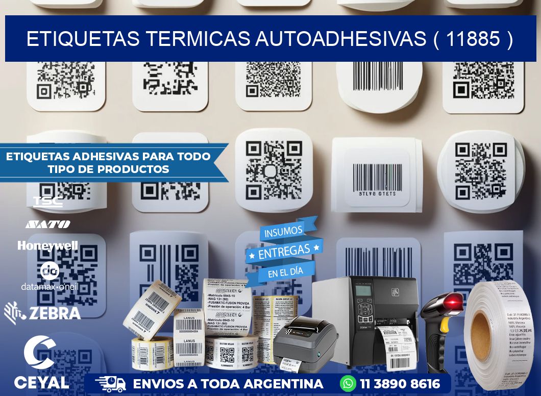 ETIQUETAS TERMICAS AUTOADHESIVAS ( 11885 )