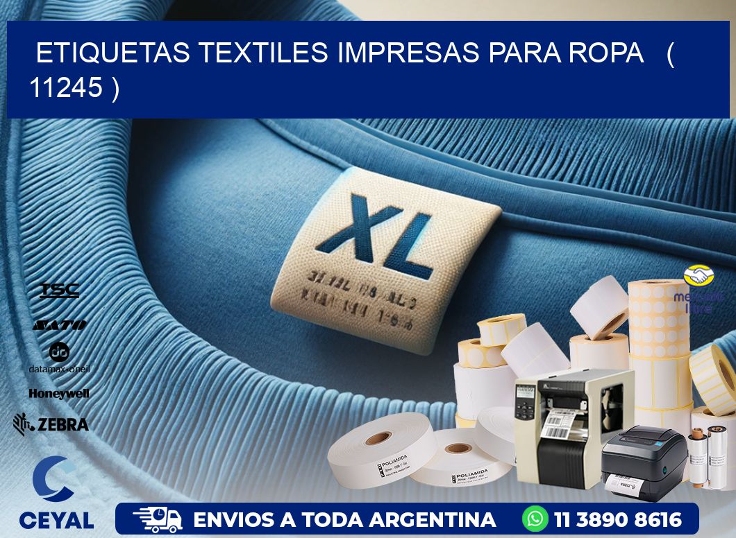 ETIQUETAS TEXTILES IMPRESAS PARA ROPA   ( 11245 )