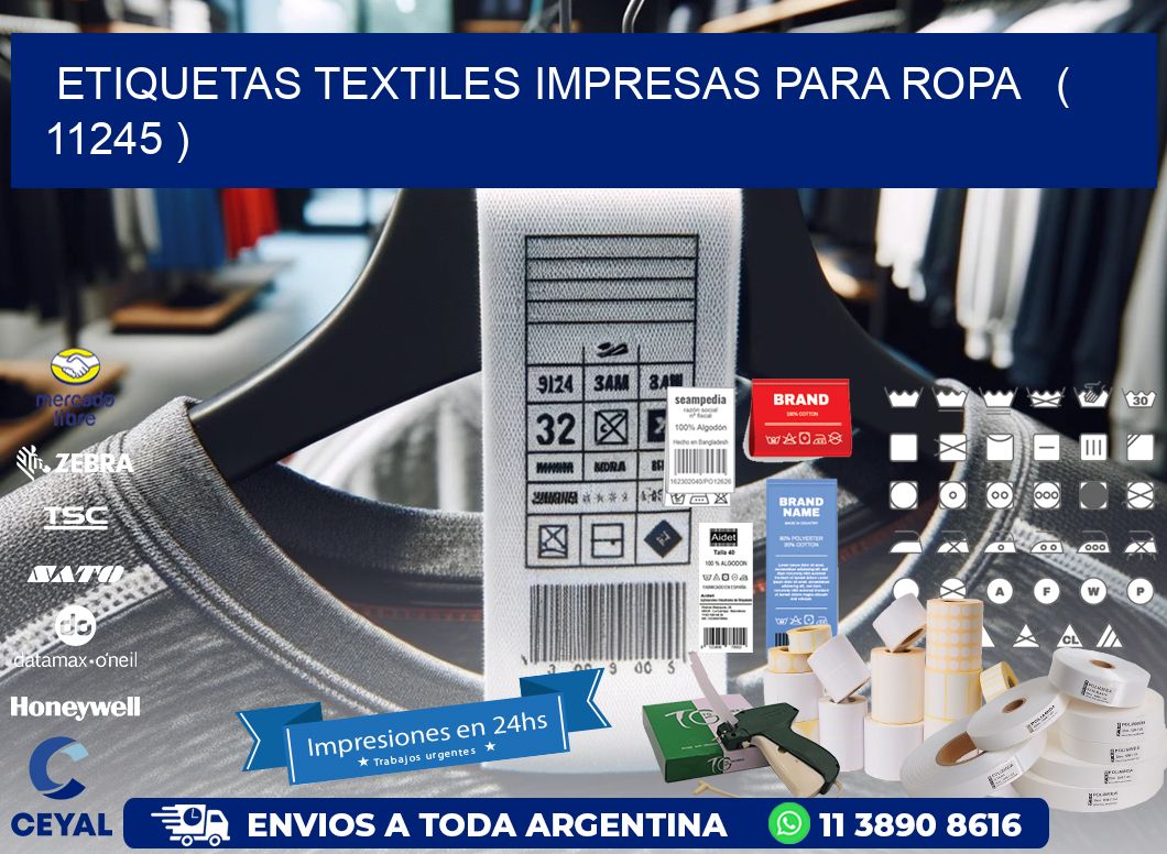 ETIQUETAS TEXTILES IMPRESAS PARA ROPA   ( 11245 )