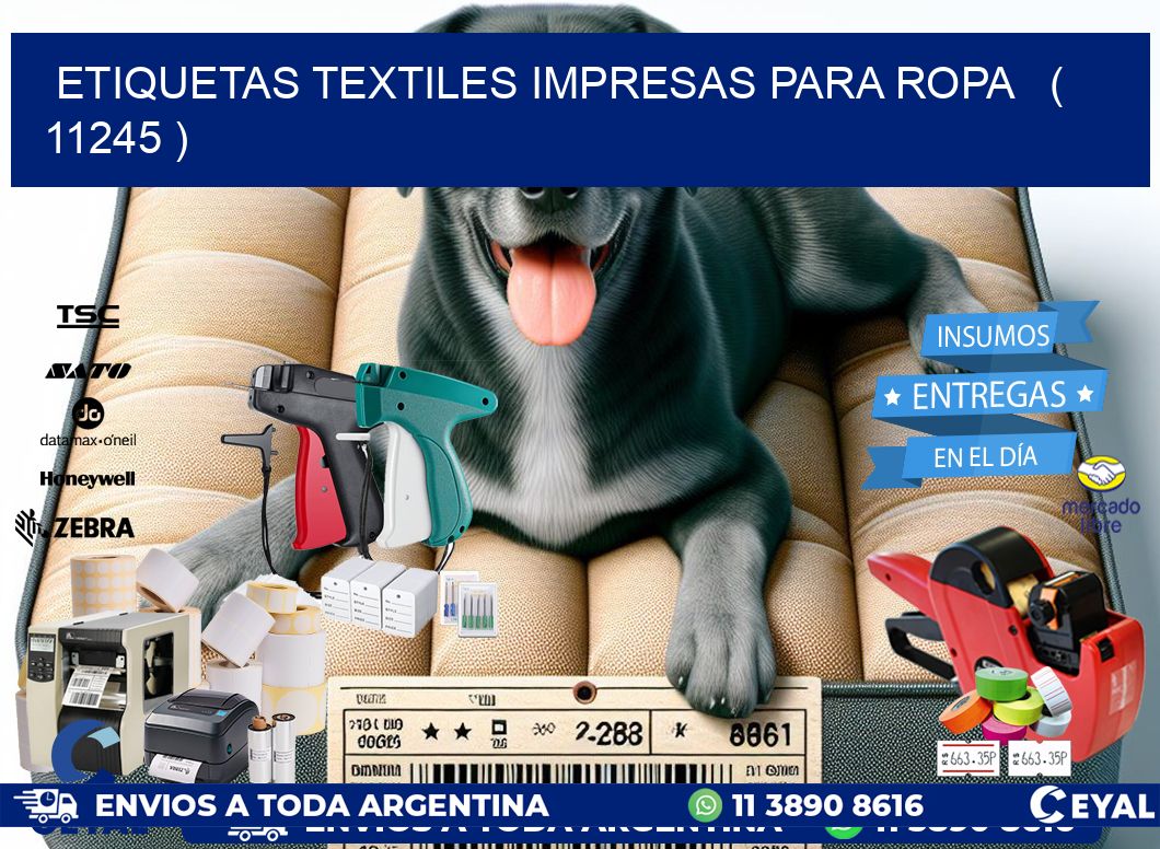 ETIQUETAS TEXTILES IMPRESAS PARA ROPA   ( 11245 )