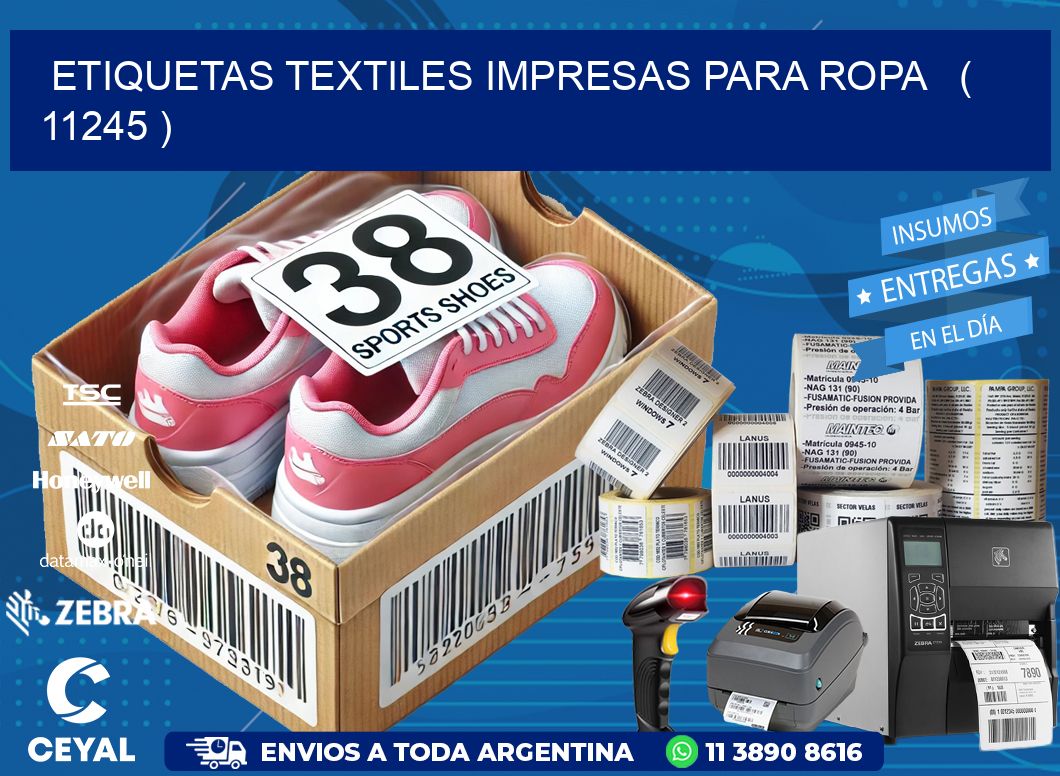 ETIQUETAS TEXTILES IMPRESAS PARA ROPA   ( 11245 )