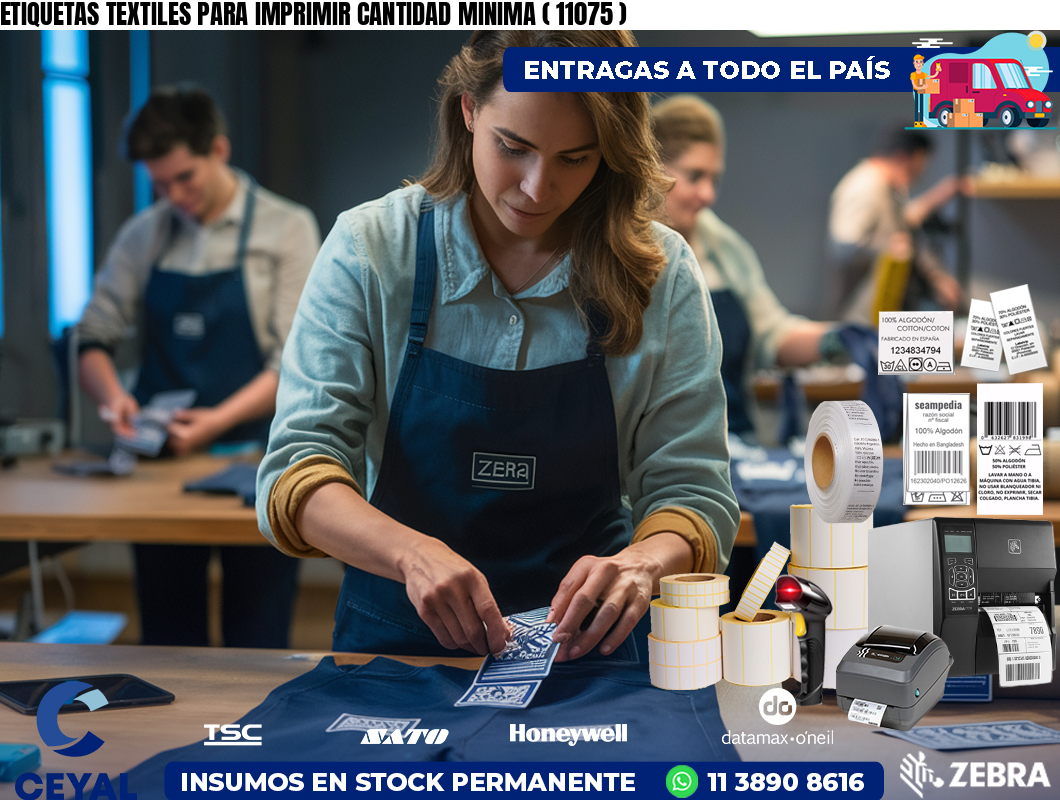 ETIQUETAS TEXTILES PARA IMPRIMIR CANTIDAD MINIMA ( 11075 )