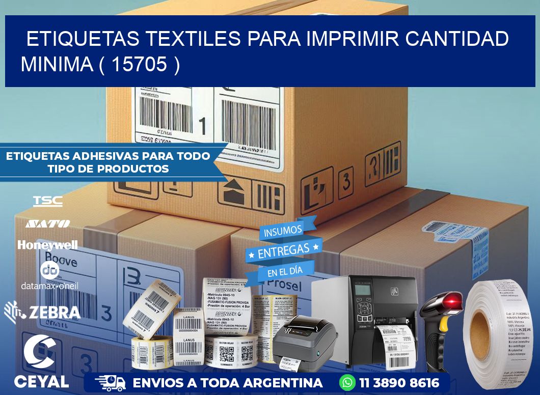 ETIQUETAS TEXTILES PARA IMPRIMIR CANTIDAD MINIMA ( 15705 )