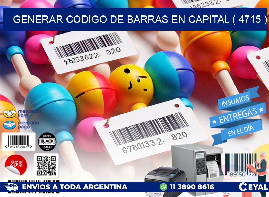 GENERAR CODIGO DE BARRAS EN CAPITAL ( 4715 )