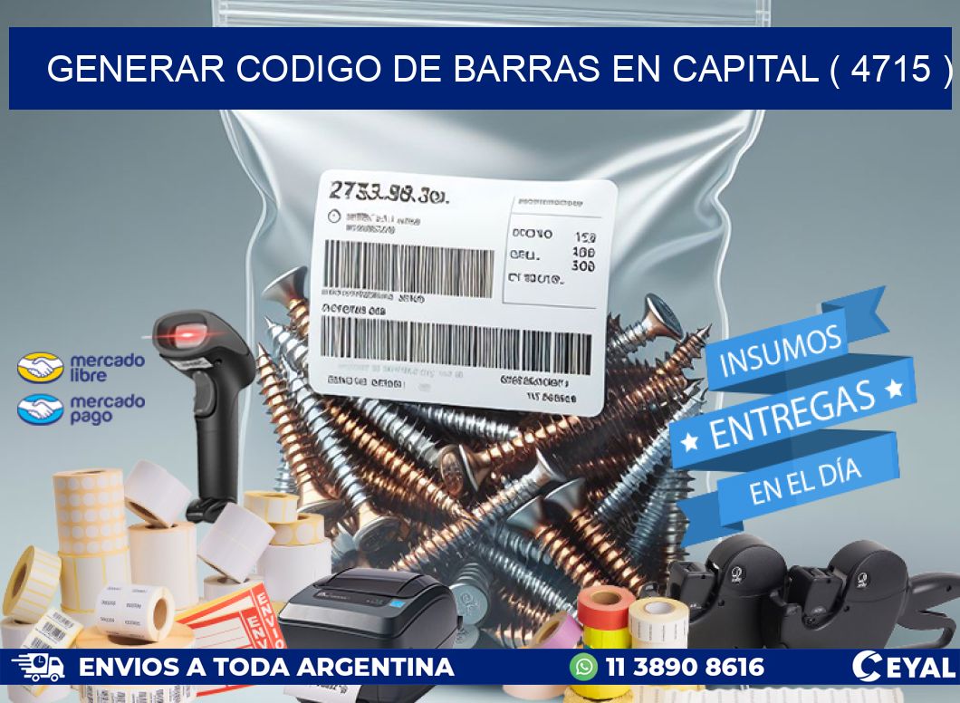 GENERAR CODIGO DE BARRAS EN CAPITAL ( 4715 )