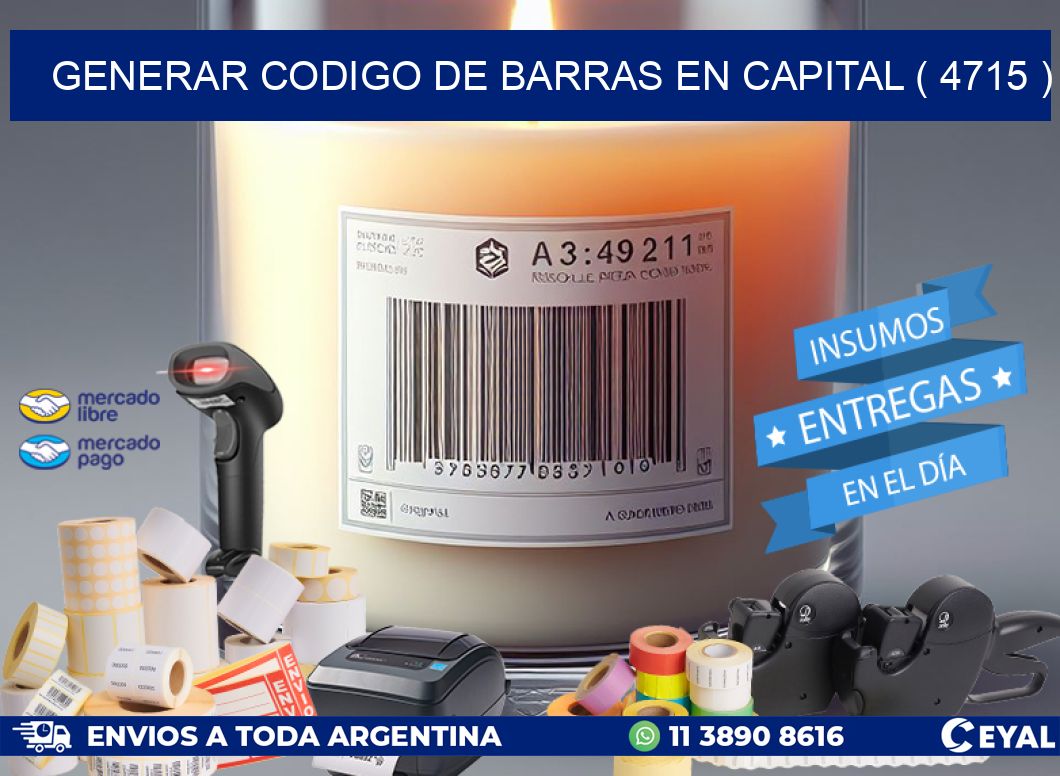 GENERAR CODIGO DE BARRAS EN CAPITAL ( 4715 )