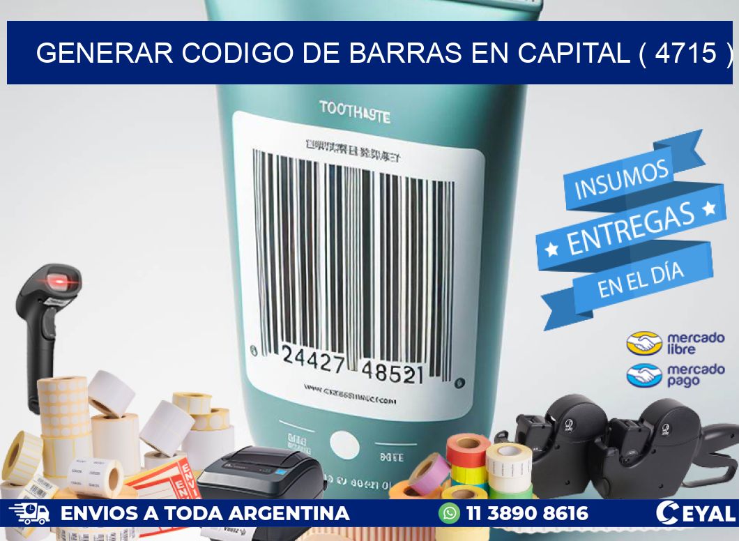 GENERAR CODIGO DE BARRAS EN CAPITAL ( 4715 )