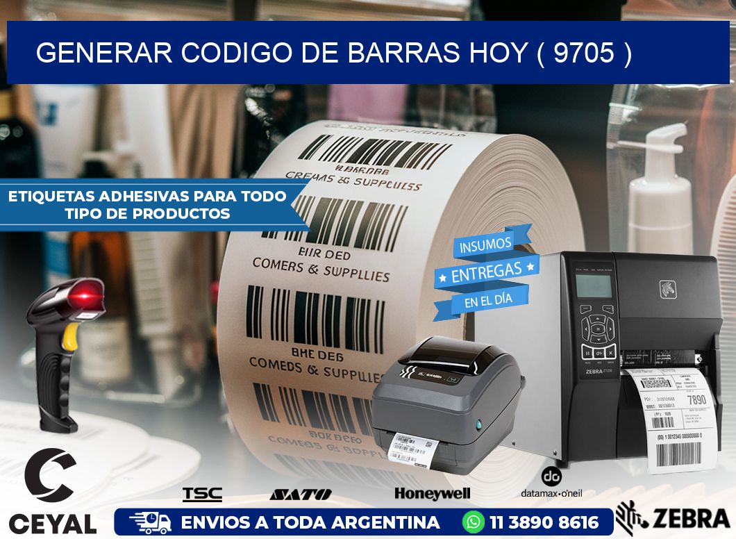 GENERAR CODIGO DE BARRAS HOY ( 9705 )
