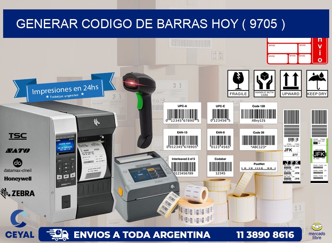 GENERAR CODIGO DE BARRAS HOY ( 9705 )
