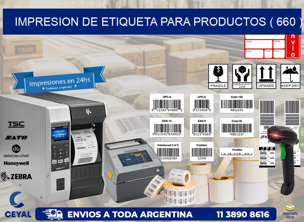 IMPRESION DE ETIQUETA PARA PRODUCTOS ( 660 )