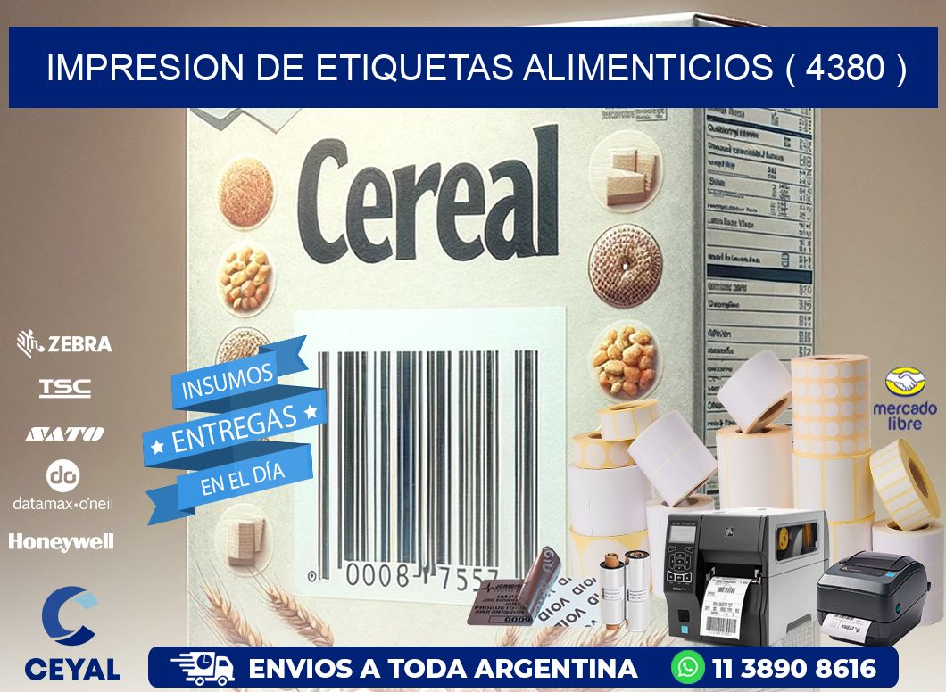 IMPRESION DE ETIQUETAS ALIMENTICIOS ( 4380 )