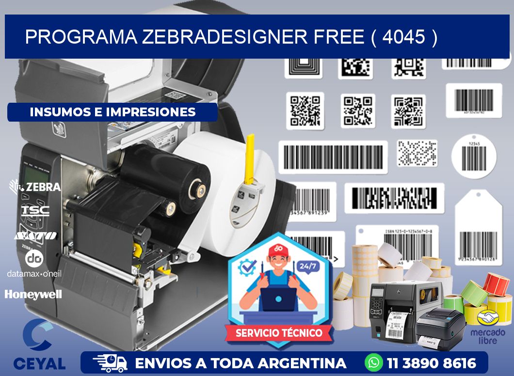 PROGRAMA ZEBRADESIGNER FREE ( 4045 )