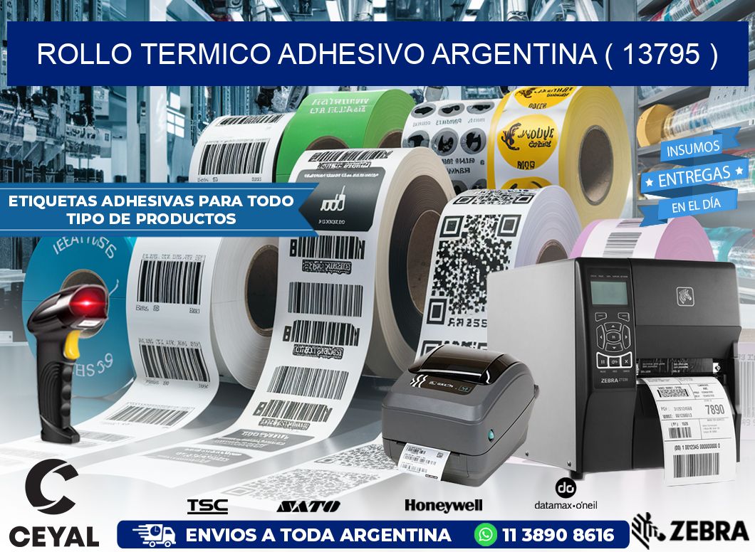 ROLLO TERMICO ADHESIVO ARGENTINA ( 13795 )