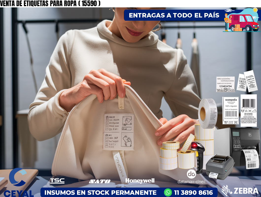 VENTA DE ETIQUETAS PARA ROPA ( 15590 )