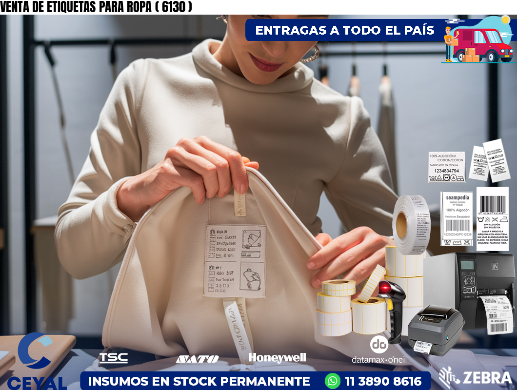 VENTA DE ETIQUETAS PARA ROPA ( 6130 )