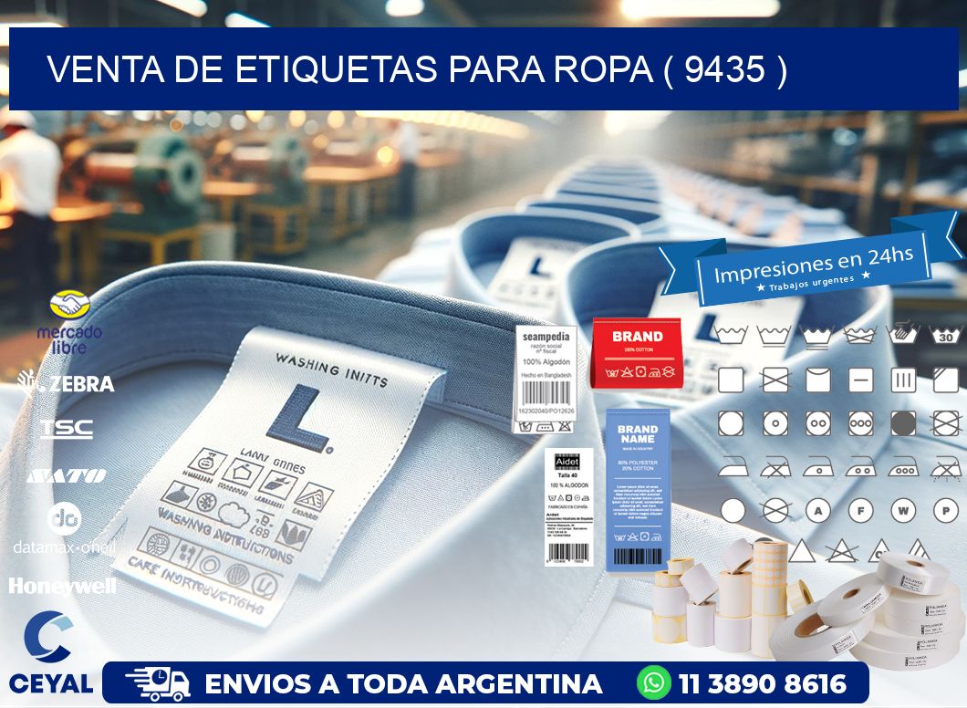 VENTA DE ETIQUETAS PARA ROPA ( 9435 )