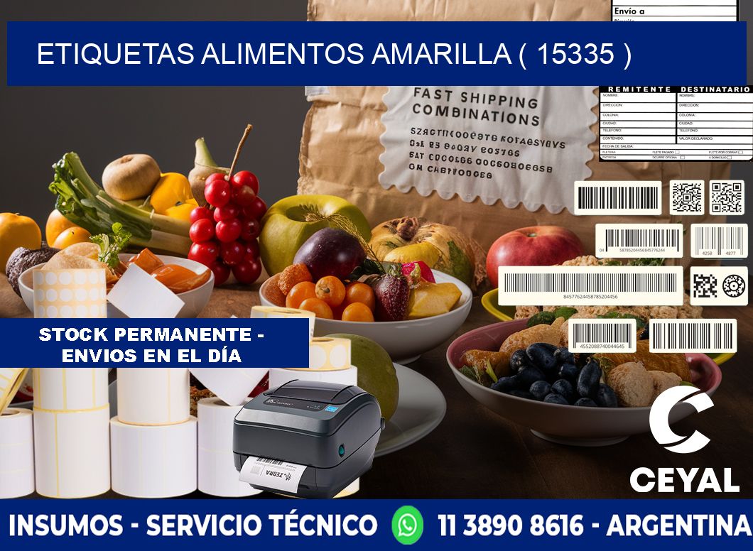 etiquetas alimentos amarilla ( 15335 )