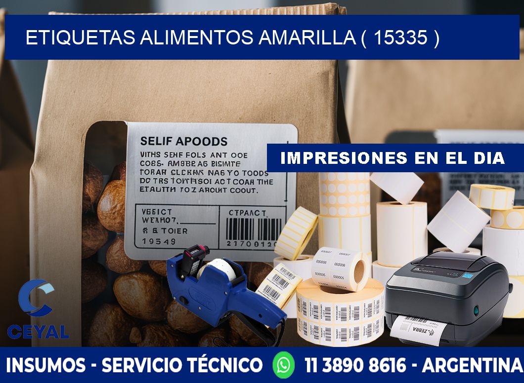 etiquetas alimentos amarilla ( 15335 )