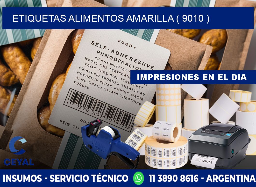 etiquetas alimentos amarilla ( 9010 )