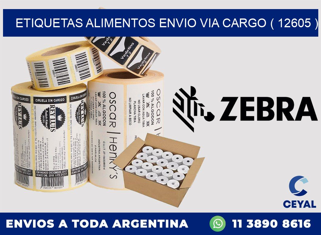 etiquetas alimentos envio via cargo ( 12605 )