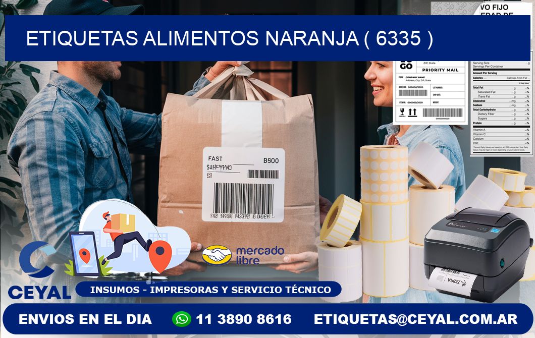 etiquetas alimentos naranja ( 6335 )