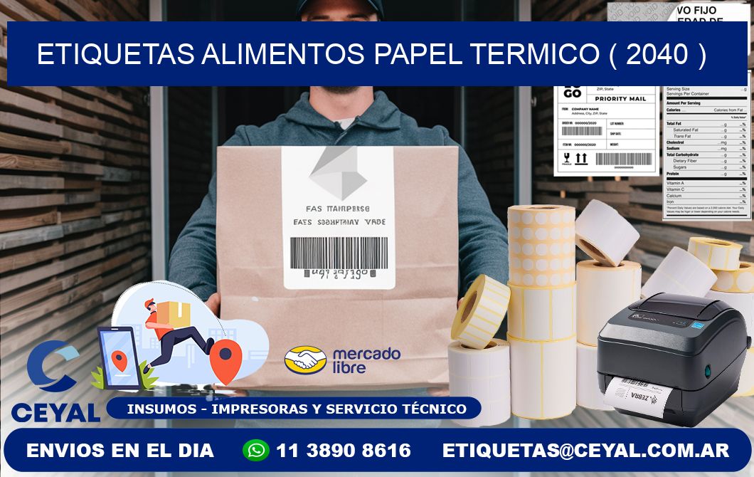 etiquetas alimentos papel termico ( 2040 )