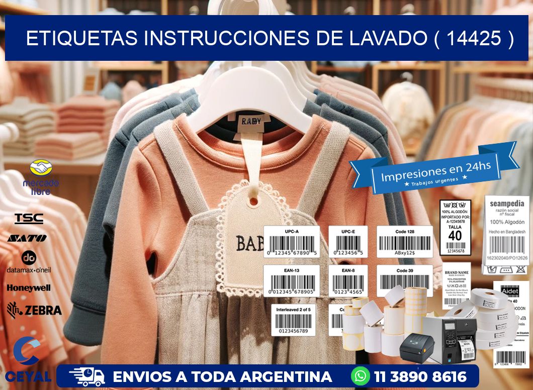 etiquetas instrucciones de lavado ( 14425 )