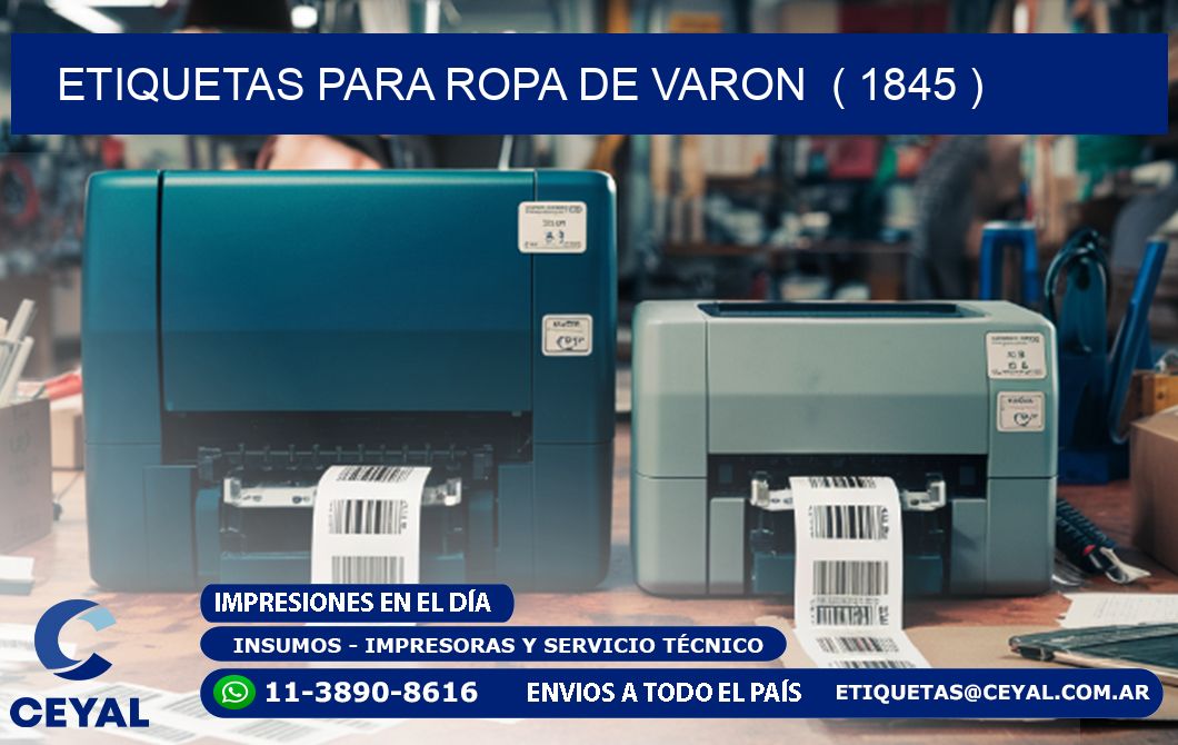 etiquetas para ropa de varon  ( 1845 )