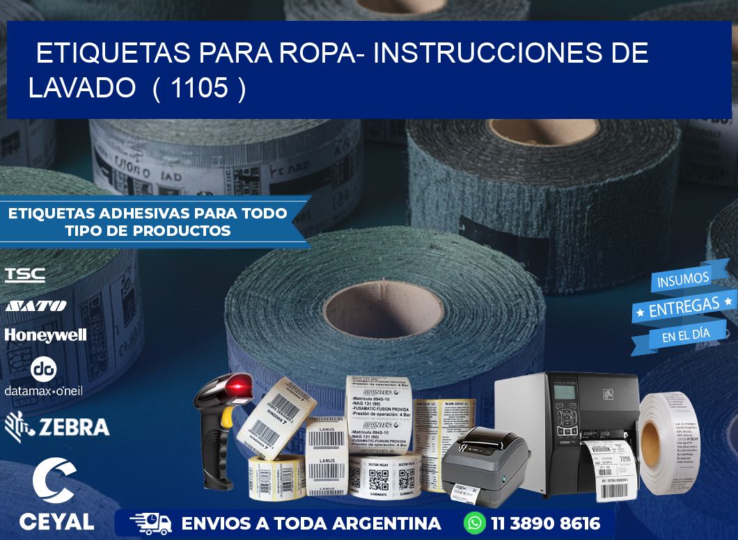 etiquetas para ropa- instrucciones de lavado  ( 1105 )