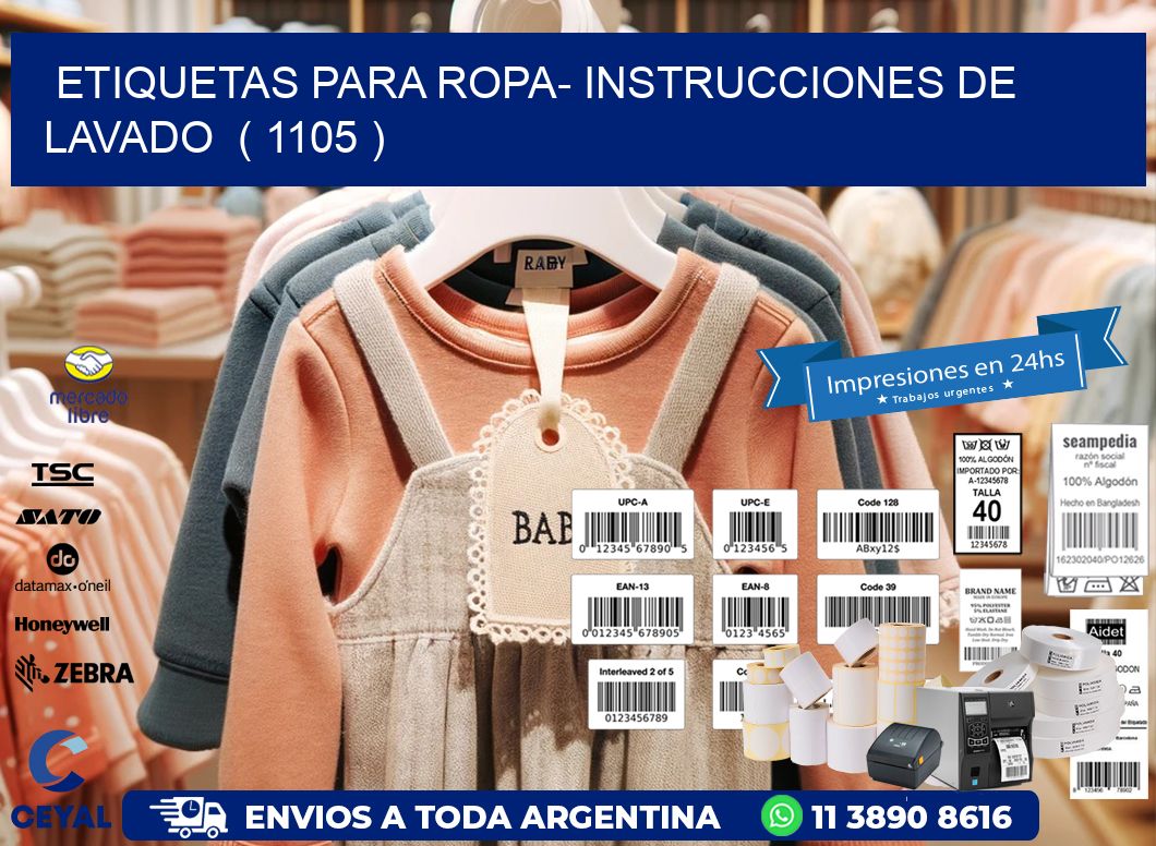etiquetas para ropa- instrucciones de lavado  ( 1105 )