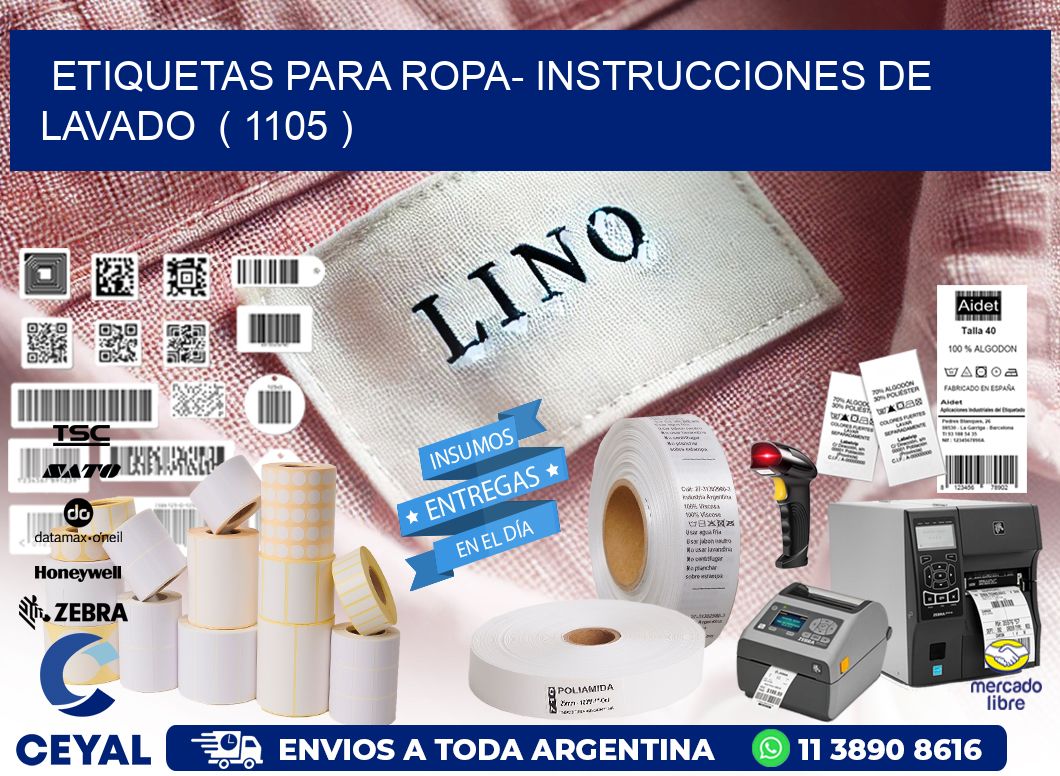 etiquetas para ropa- instrucciones de lavado  ( 1105 )