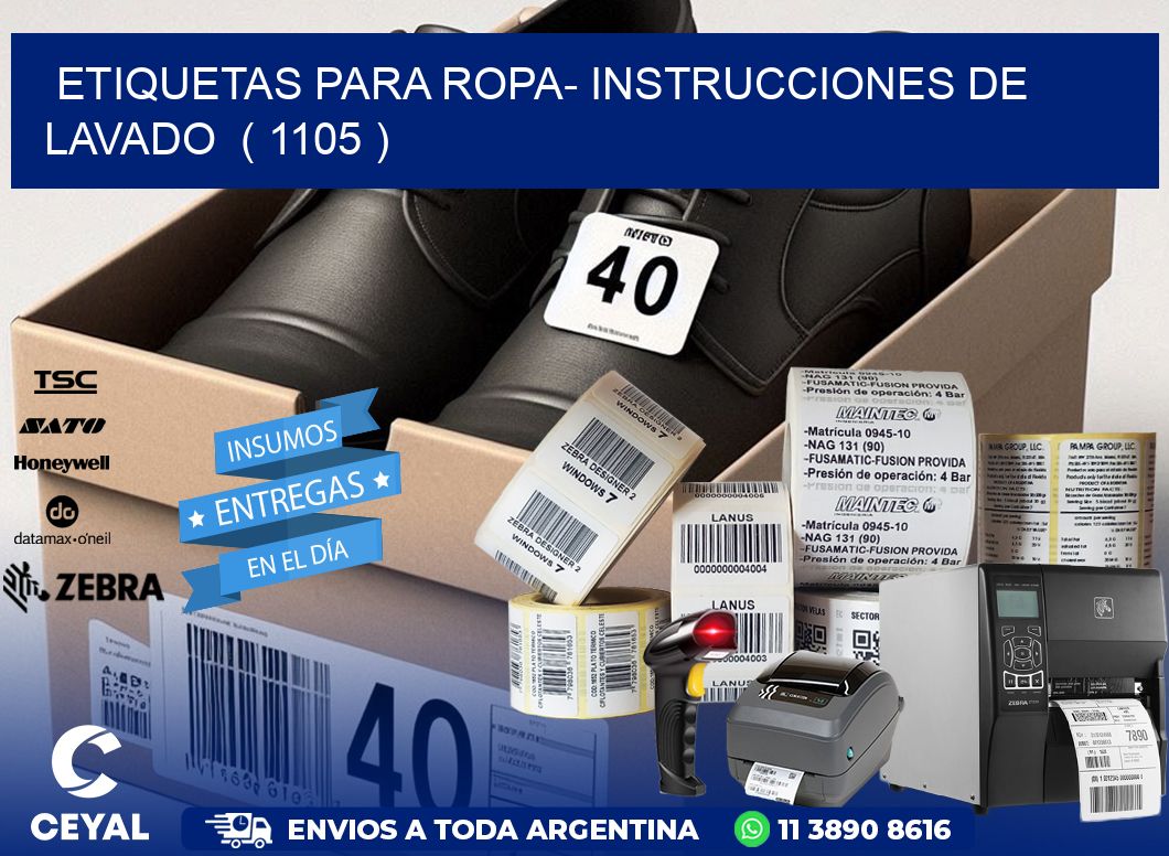 etiquetas para ropa- instrucciones de lavado  ( 1105 )