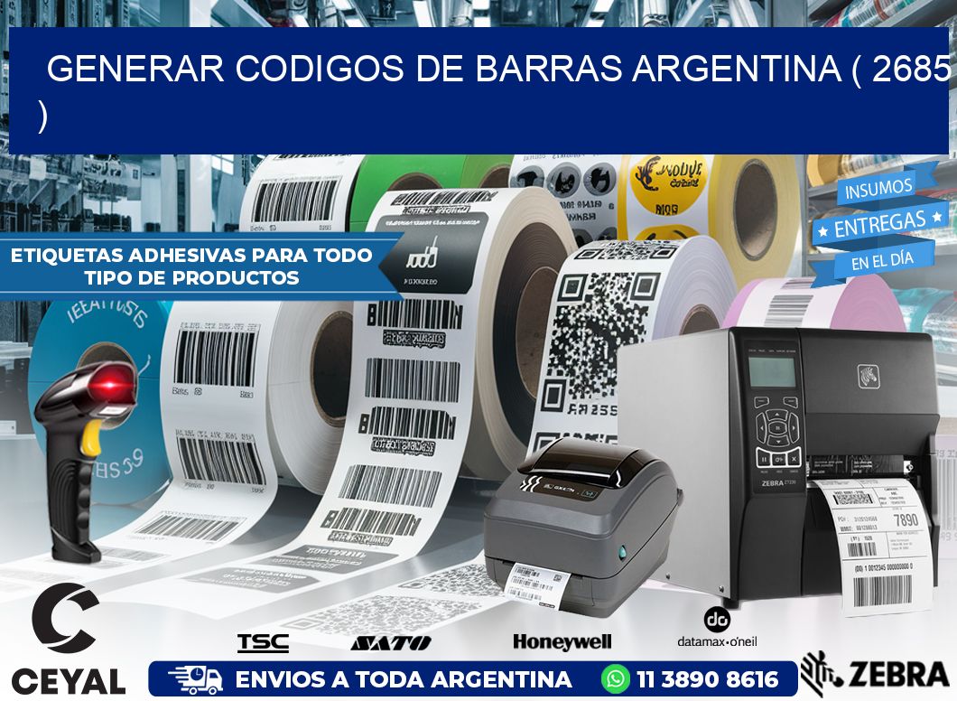 generar codigos de barras argentina ( 2685 )