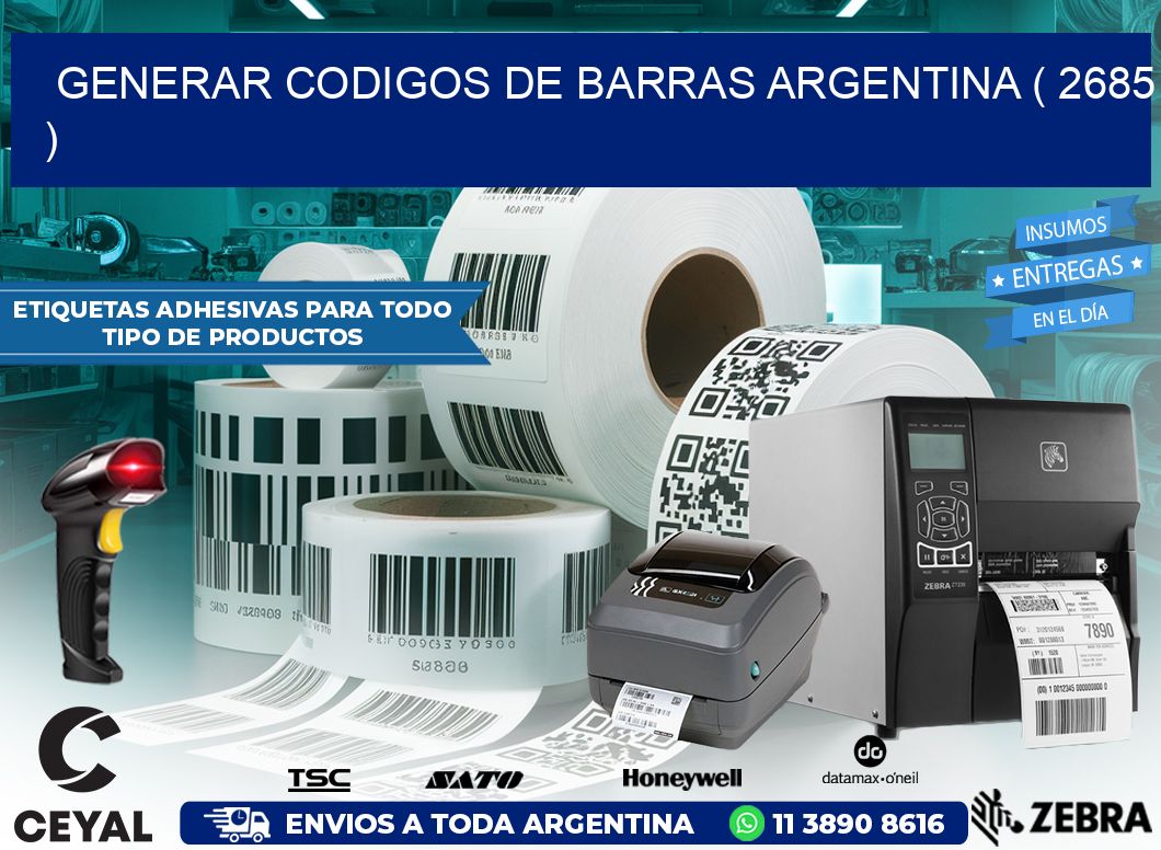generar codigos de barras argentina ( 2685 )