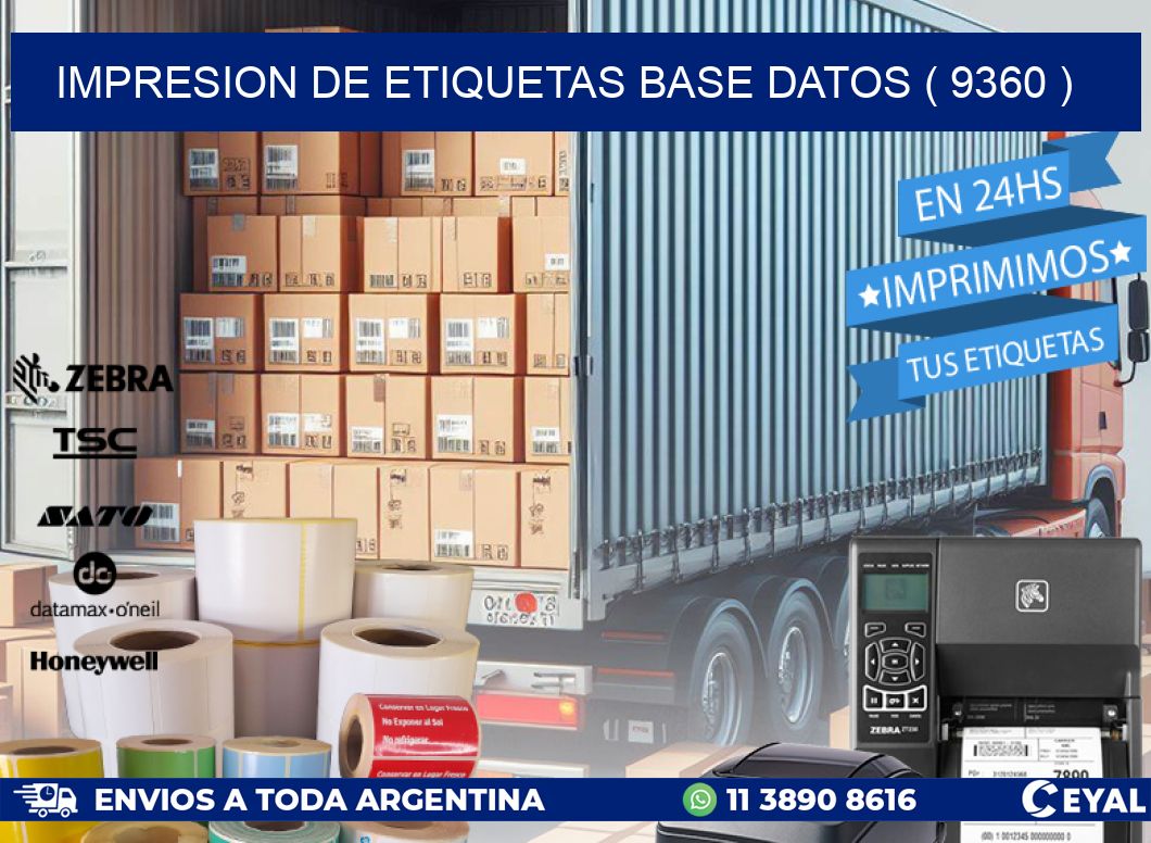 impresion de etiquetas base datos ( 9360 )