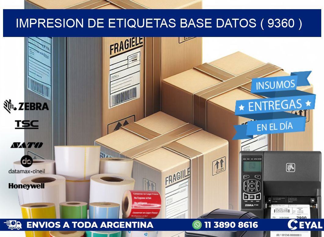 impresion de etiquetas base datos ( 9360 )