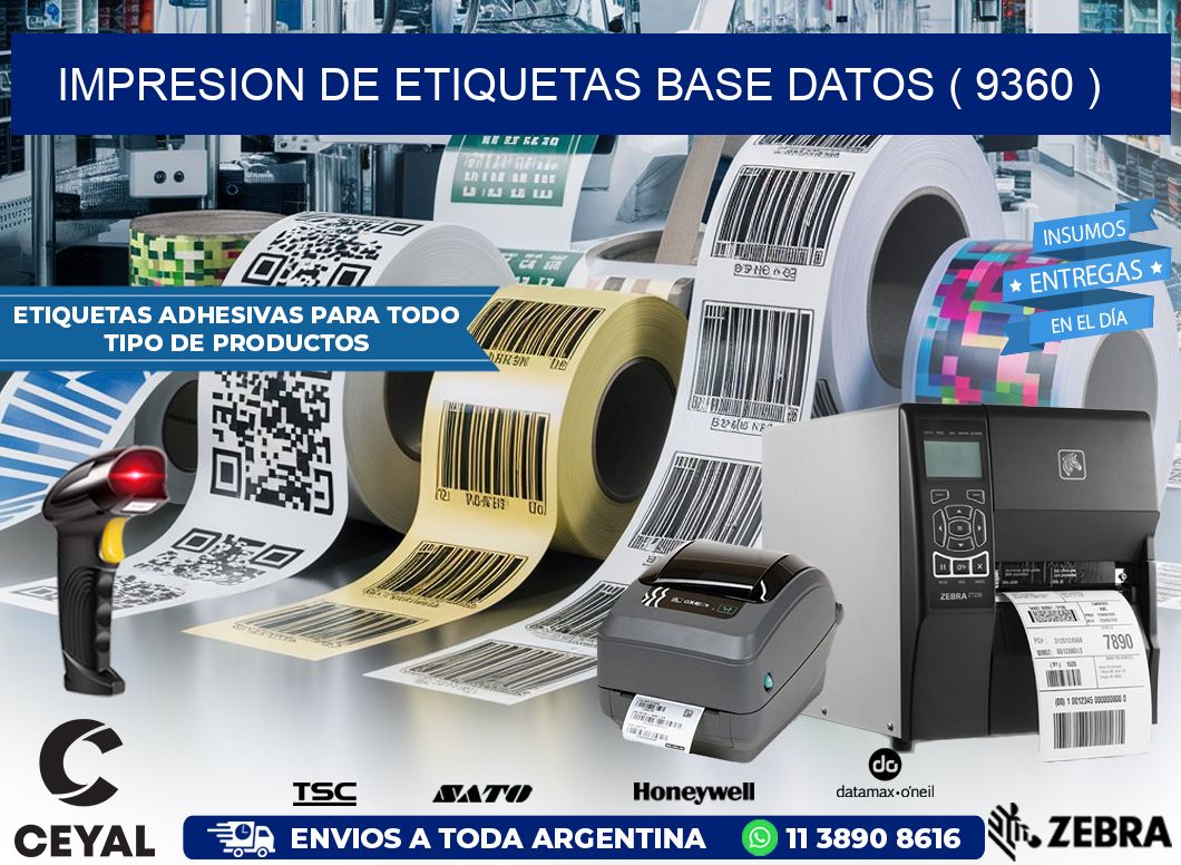 impresion de etiquetas base datos ( 9360 )