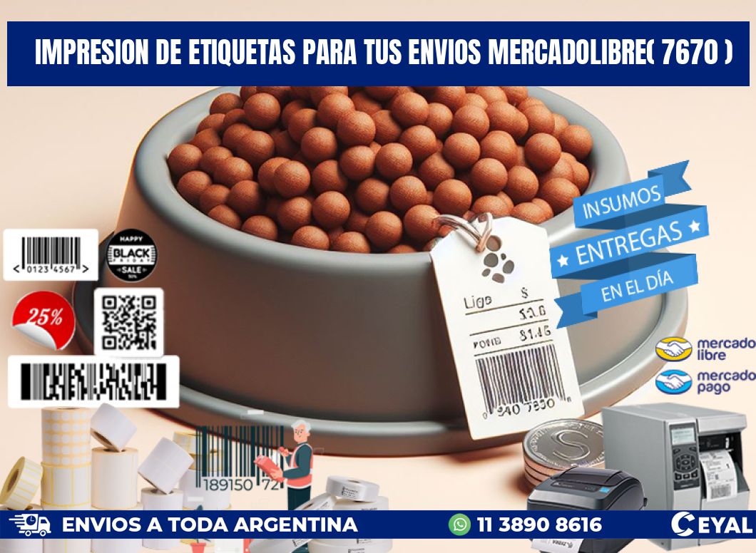 impresion de etiquetas para tus envios mercadolibre( 7670 )