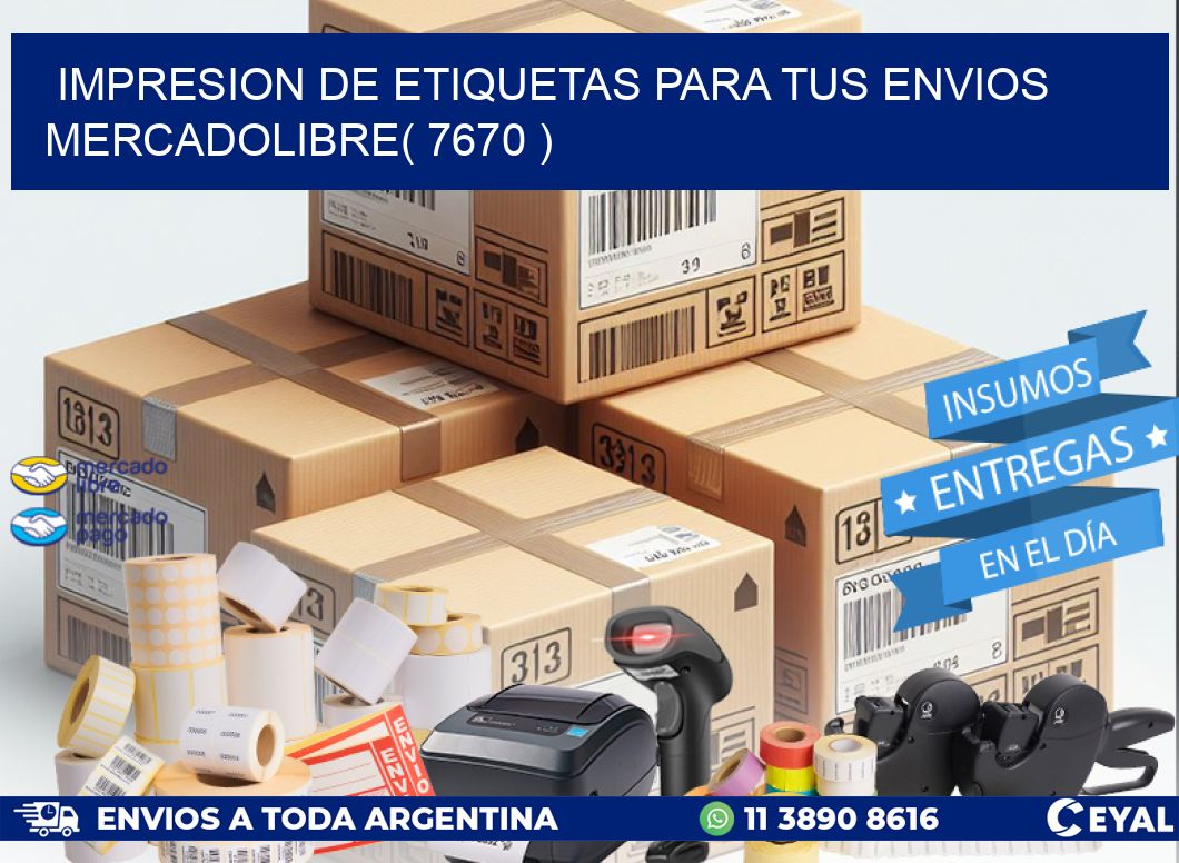 impresion de etiquetas para tus envios mercadolibre( 7670 )