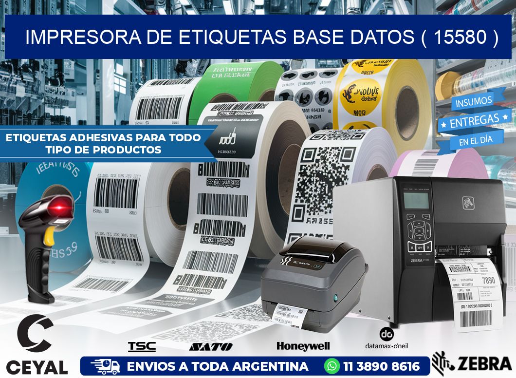 impresora de etiquetas base datos ( 15580 )